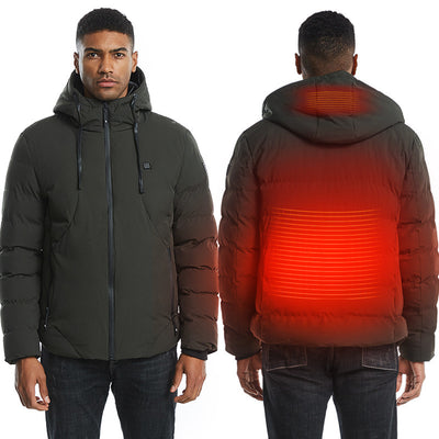 New Men Smart Winter Cotton USB Electric Heated Jackets
