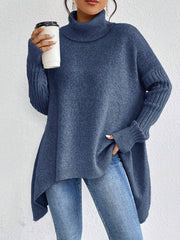 Irregular Winter Turtleneck Sweater