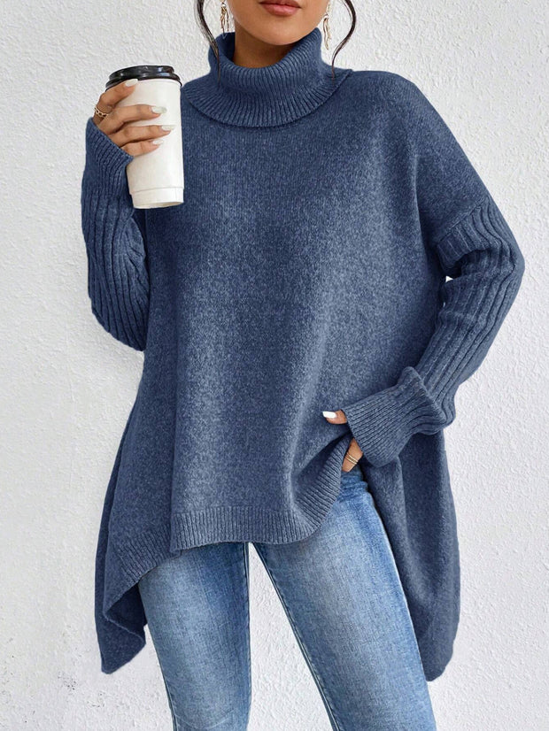 Irregular Winter Turtleneck Sweater