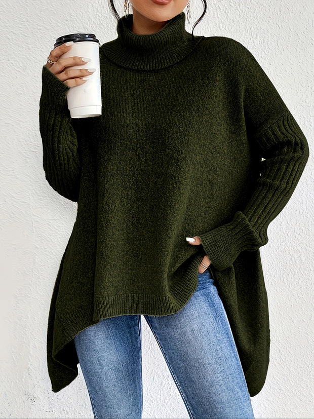 Irregular Winter Turtleneck Sweater