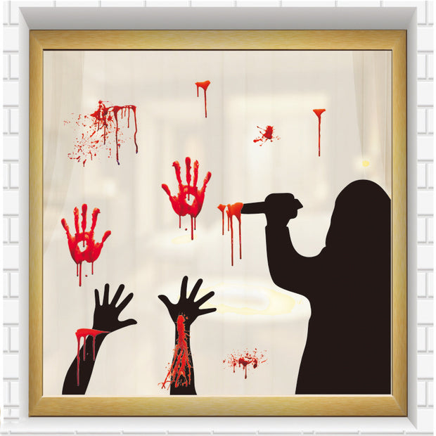 Halloween Bloody Hand Stickers