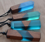 Vintage Unisex Wood Necklace Pendant