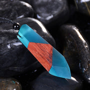 Vintage Unisex Wood Necklace Pendant