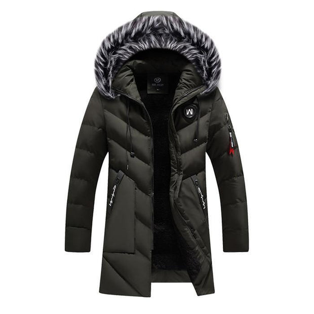 Men's WinterPolyester Fiber Hooded Jackets