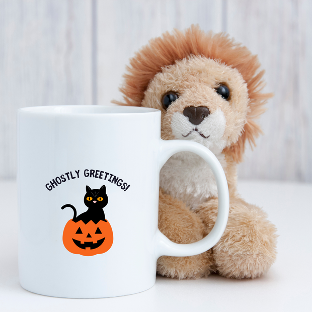 Ghostly Greetings Halloween Colourful Mug