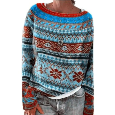 Fair Isle Women Vintage Cashmere Sweater