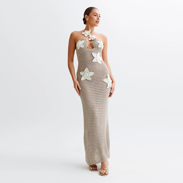 Sexy Halterneck Dress With Stars