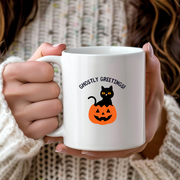 Ghostly Greetings Halloween Colourful Mug
