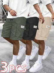 Polyester Fashion Cargo Shorts 3pk