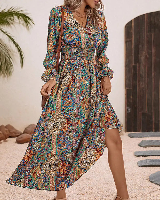 Bohemian Printed Long Dresses Click One And Done