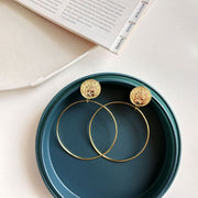 INS Style Queen's Big Circle 925 Sterling Silver Earings