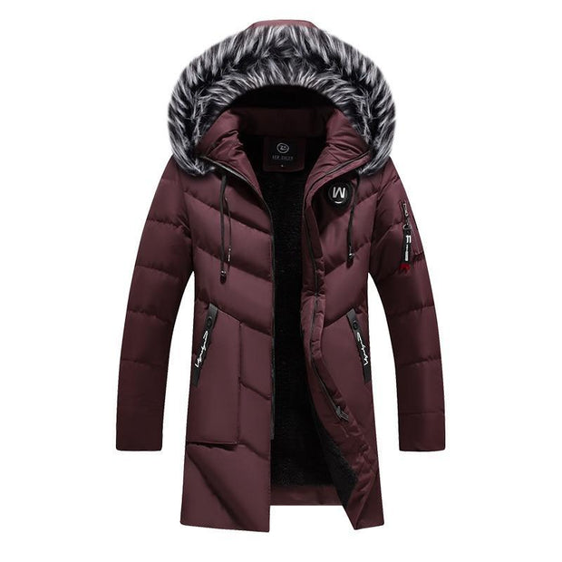Men's WinterPolyester Fiber Hooded Jackets
