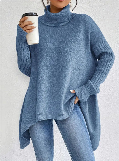 Irregular Winter Turtleneck Sweater