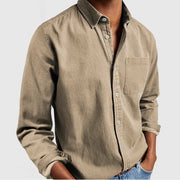 Men's Stand Pocket Casual Shirts - Click One And Done