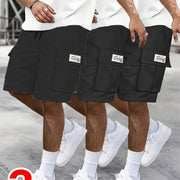 Polyester Fashion Cargo Shorts 3pk