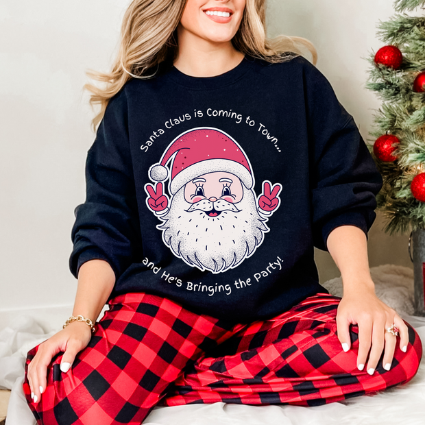 Santa Claus Is Coming Unisex Christmas Sweatshirt