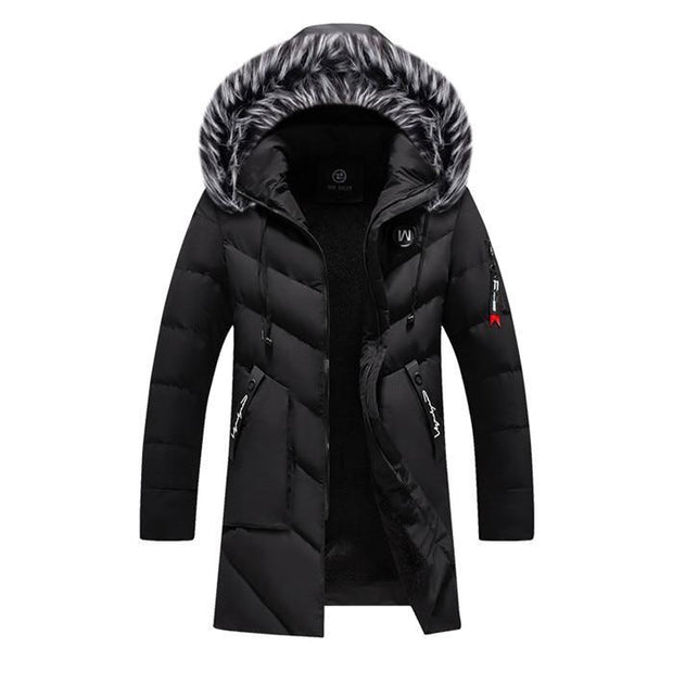 Men's WinterPolyester Fiber Hooded Jackets