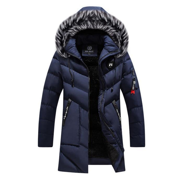 Men's WinterPolyester Fiber Hooded Jackets
