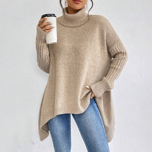 Irregular Winter Turtleneck Sweater