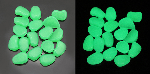 Glow in the Dark Garden Pebbles Click One And Done