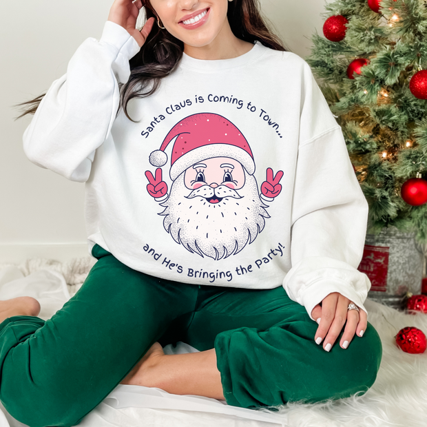 Santa Claus Is Coming Unisex Christmas Sweatshirt