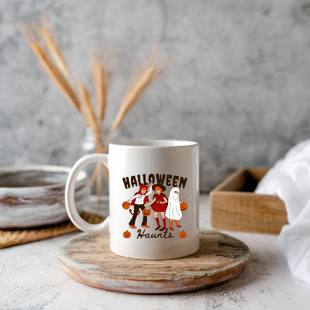 Halloween Haunts White Glossy Mug
