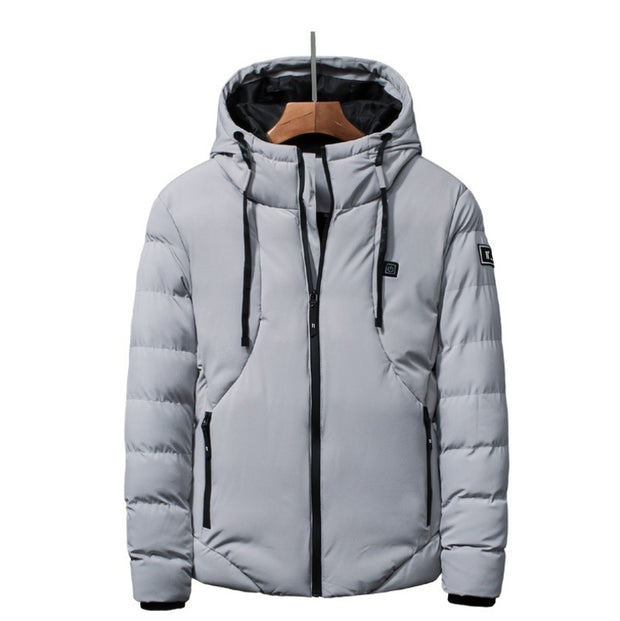 New Men Smart Winter Cotton USB Electric Heated Jackets