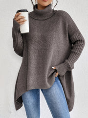 Irregular Winter Turtleneck Sweater