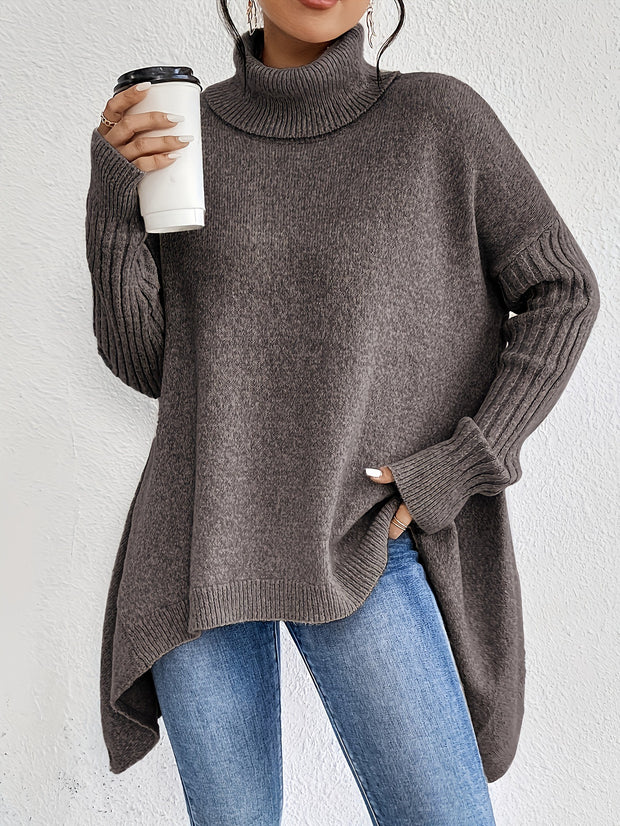 Irregular Winter Turtleneck Sweater