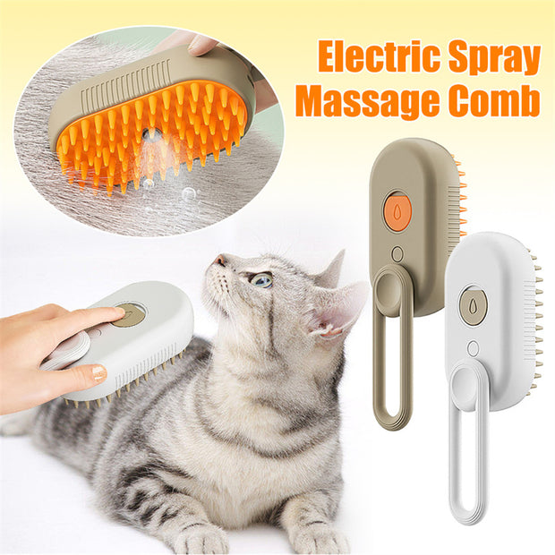 Steamy Dog/Cat Brush 3 In 1 Electric Spray Brushes