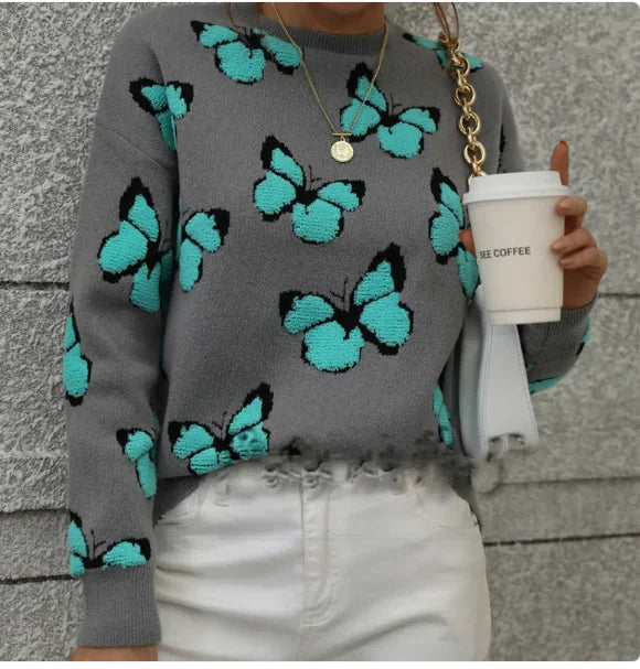 Loose Oversized Butterfly Pullover