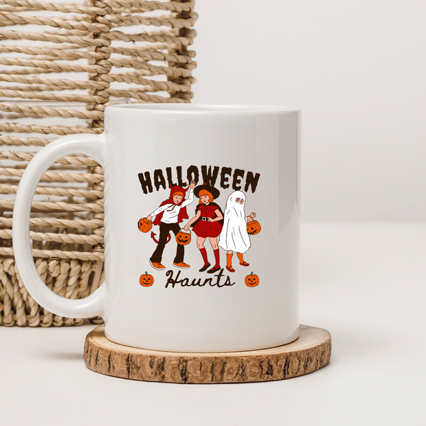 Halloween Haunts White Glossy Mug