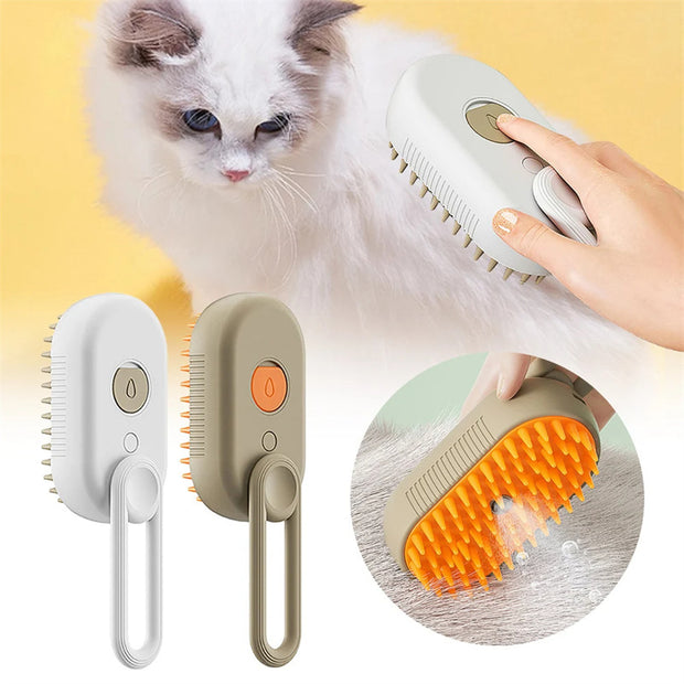 Steamy Dog/Cat Brush 3 In 1 Electric Spray Brushes