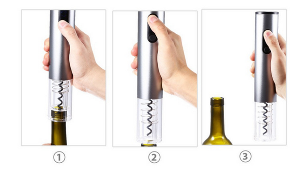 Automatic Wine Bottle Opener Click One And Done