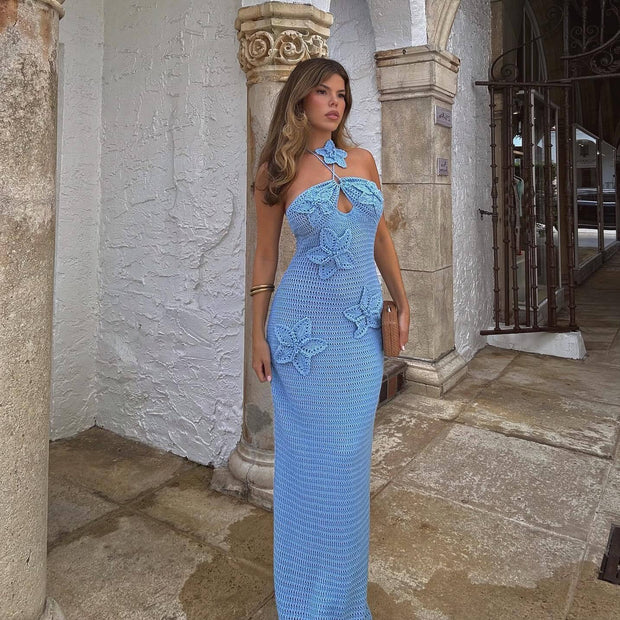 Sexy Halterneck Dress With Stars