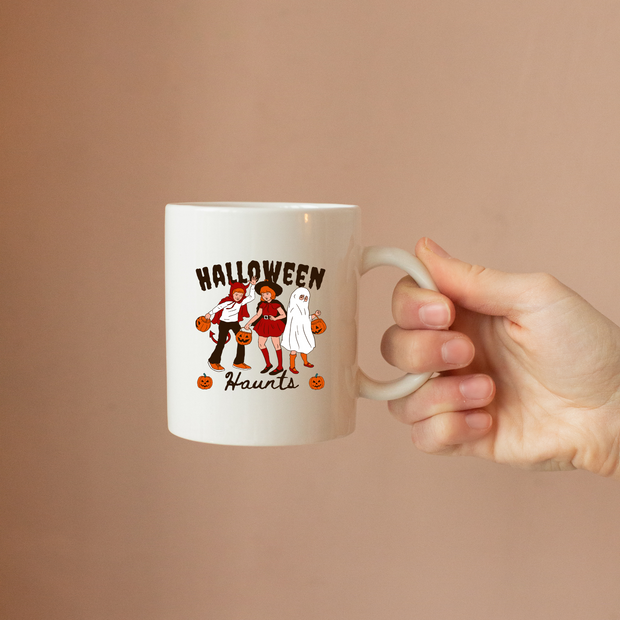 Halloween Haunts White Glossy Mug