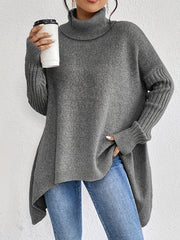 Irregular Winter Turtleneck Sweater