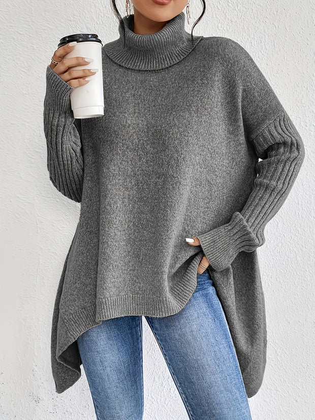Irregular Winter Turtleneck Sweater