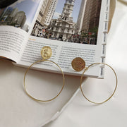 INS Style Queen's Big Circle 925 Sterling Silver Earings