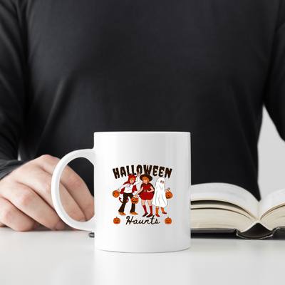 Halloween Haunts White Glossy Mug