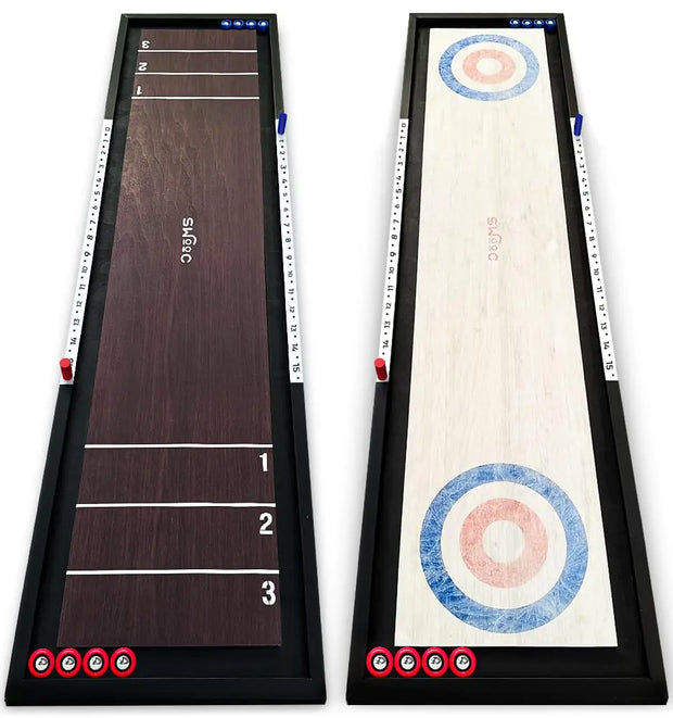 2-in-1 Shuffleboard and Curling |Plus 5+ Games