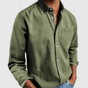 Men's Stand Pocket Casual Shirts - Click One And Done