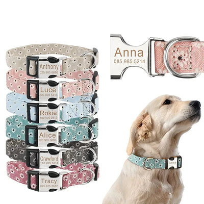 Customized Engraved ID Dog Collar Click One And Done