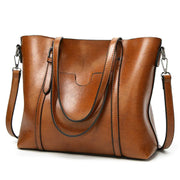 Oil Wax Leather Business Bag for Women Click One And Done