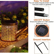 LED Waterproof Solar Watering Can Lights Click One And Done