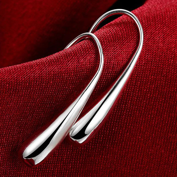 925 Sterling Silver Water Drop Pendants