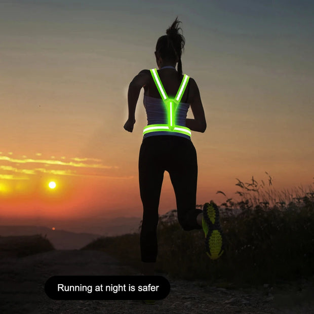 LED Reflective Sporting Vest Click One And Done