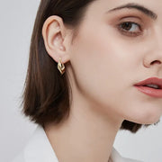 Irregular Shape Earrings Tibetan Silver