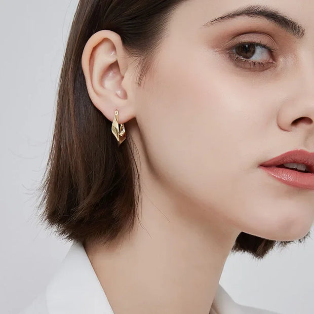 Irregular Shape Earrings Tibetan Silver