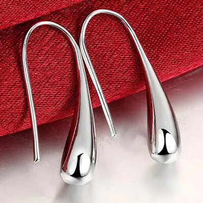 925 Sterling Silver Water Drop Pendants